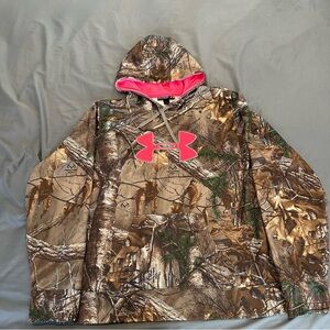 Under Armour Women’s Camo Hunting Hoodie 2XL Loose Fit Realtree Xtra Camouflage